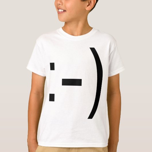 Gelukkig aangezicht emoticon! t-shirt (Voorkant)