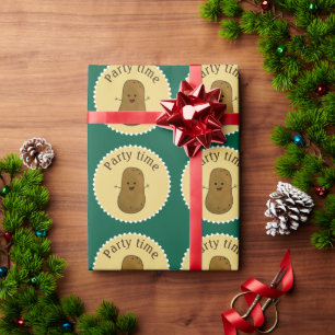 Gelukkig Aardappel Feest Tijd Cadeaupapier