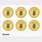 Gelukkig Aardappel Feesttijd Ronde Sticker (Vel)