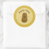 Gelukkig Aardappel Feesttijd Ronde Sticker (Tas)
