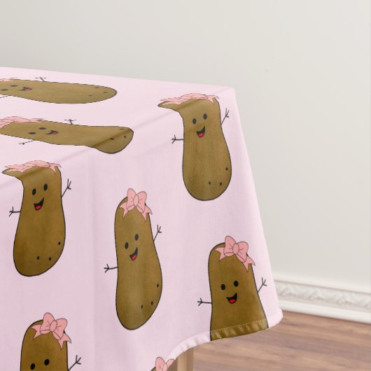 Gelukkig Aardappel Meisje Tafelkleed (Voorbeeld)