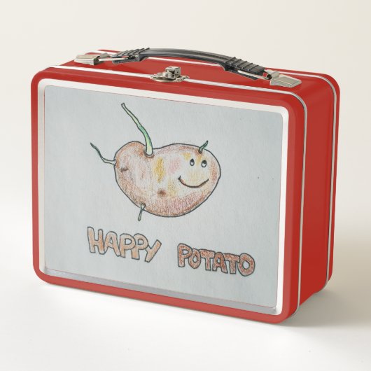 Gelukkig Aardappel Metaal Lunchbox (Voorkant)