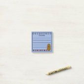 Gelukkig Aardappel Schema Blauw Post-it® Notes (Op bureau)