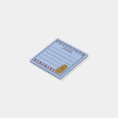 Gelukkig Aardappel Schema Blauw Post-it® Notes (Schuin)