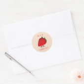 Gelukkig aardbeien karakter | STICKER (Envelop)