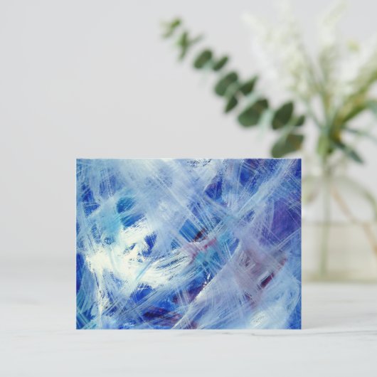 Gelukkig abstract acrylkunstschilderij briefkaart (Staand voorkant)
