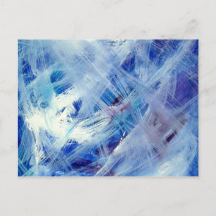 Gelukkig abstract acrylkunstschilderij briefkaart