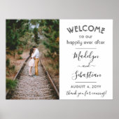 Gelukkig Achteraf Huwelijkswelkomstscript 1 Foto Poster (Voorkant)