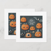 Gelukkig achtervolgde Halloween! Kaart (Voorkant / Achterkant)