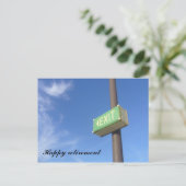 Gelukkig afscheid nemen briefkaart (Staand voorkant)