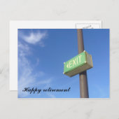 Gelukkig afscheid nemen briefkaart (Voorkant / Achterkant)