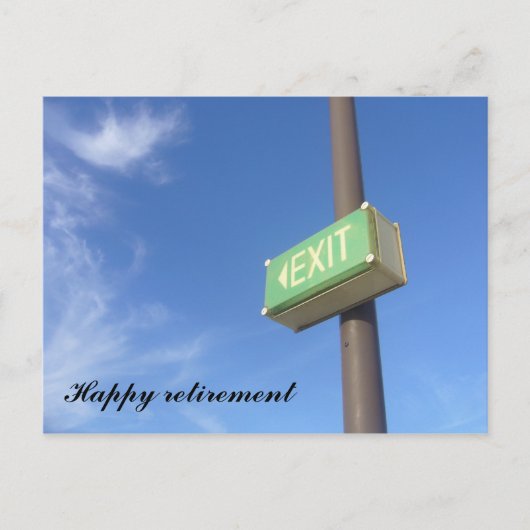 Gelukkig afscheid nemen briefkaart (Voorkant)