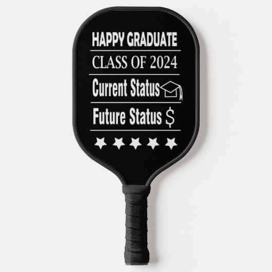 Gelukkig Afstuderen Afstuderen Pickleball Paddle (Voorkant)