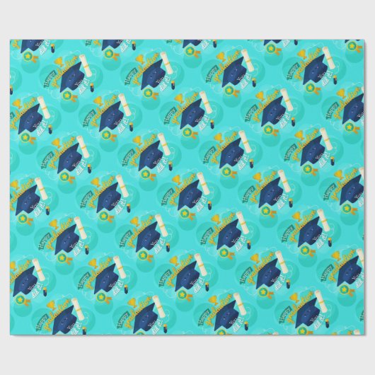 Gelukkig Afstuderen dat je deed Cadeaupapier (Vlak)