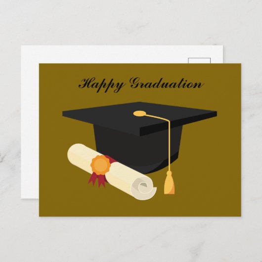 Gelukkig Afstuderen Feestdagenkaart (Voorkant / Achterkant)