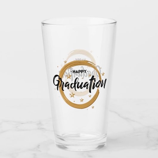 Gelukkig Afstuderen Glas (Voorkant)