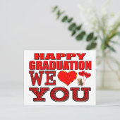 Gelukkig Afstuderen houden we van je Briefkaart (Staand voorkant)