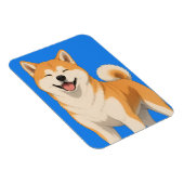 Gelukkig Akita-hond ontwerp Magneet (Rechterzijde)