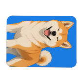 Gelukkig Akita-hond ontwerp Magneet (Horizontaal)