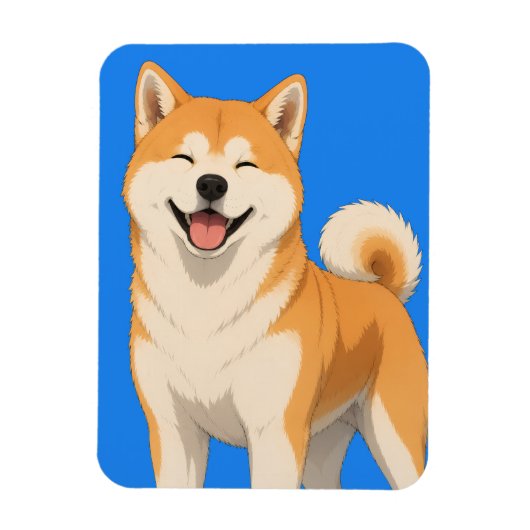 Gelukkig Akita-hond ontwerp Magneet (Verticaal)