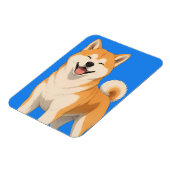 Gelukkig Akita-hond ontwerp Magneet (Linkerzijde)