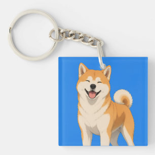 Gelukkig Akita-hond ontwerp Sleutelhanger
