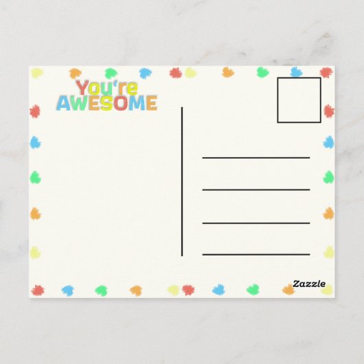 GELUKKIG Alle Anlatingen Briefkaart (Achterkant)