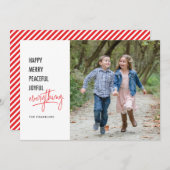 Gelukkig Alles 5x7 Vakantie Foto Kaart (Voorkant / Achterkant)