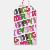 Gelukkig alles Colorful Holiday Gift Label Cadeaulabel (Voorkant)