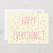 Gelukkig alles - het Briefkaart van het Citaat van (Voorkant / Achterkant)