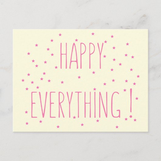 Gelukkig alles - het Briefkaart van het Citaat van (Voorkant)