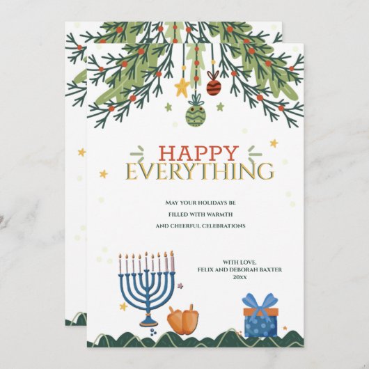 Gelukkig alles Kerstkaart (Voorkant / Achterkant)