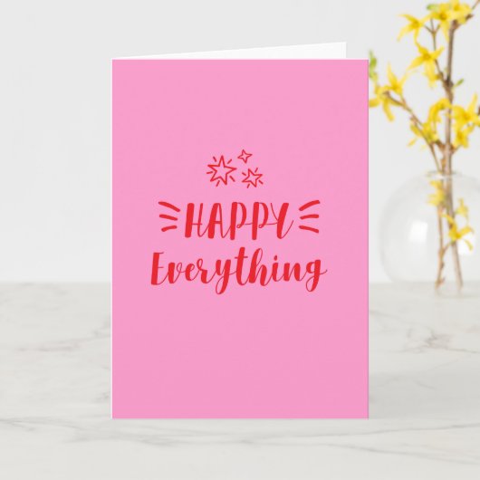 Gelukkig alles, Kerstkaart Kaart (Gele Bloem)