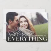 Gelukkig Alles Klassieke Typografie Moderne Foto Feestdagenkaart (Voorkant)