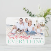 Gelukkig Alles Klassieke Typografie Moderne Foto Feestdagenkaart (Staand voorkant)