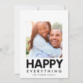 Gelukkig Alles Modern Vierkant Foto Feestdagenkaart (Voorkant)