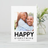 Gelukkig Alles Modern Vierkant Foto Feestdagenkaart (Staand voorkant)