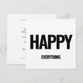 Gelukkig alles wat minimalistisch kraft is feestdagenkaart (Voorkant / Achterkant)