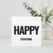 Gelukkig alles wat minimalistisch kraft is feestdagenkaart (Staand voorkant)