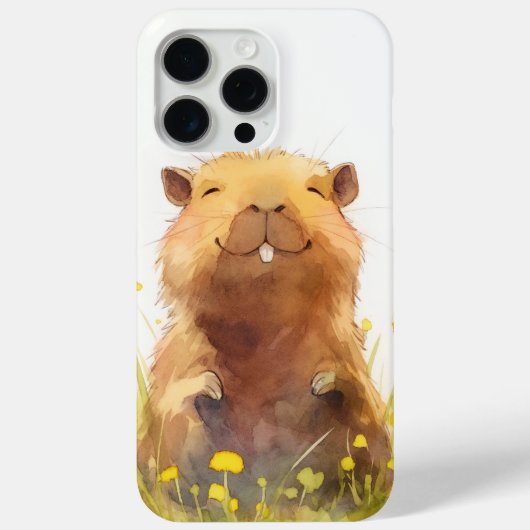 Gelukkig als een Capibara Maar Kan Zijn Case-Mate iPhone Case (Achterkant)