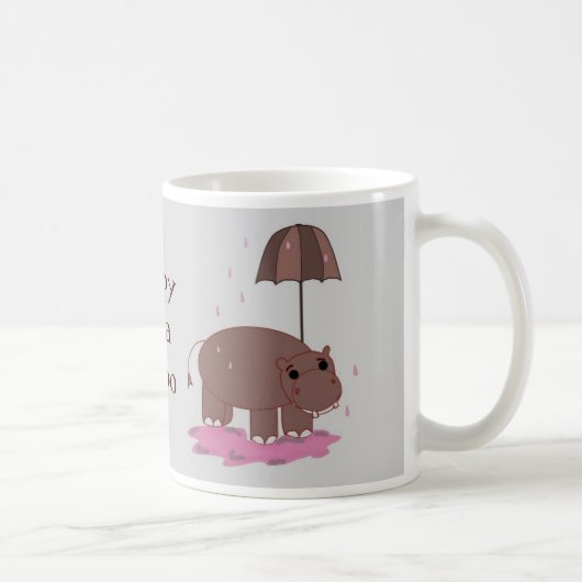 Gelukkig als een Hippo Koffiemok (Rechts)