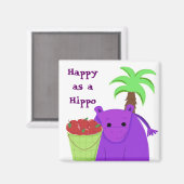Gelukkig als een Hippo Magneet (Voorkant / Achterkant)