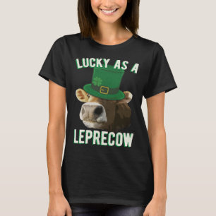 Gelukkig als een Leprecow Leuke Koe Leprechaun Mas T-shirt