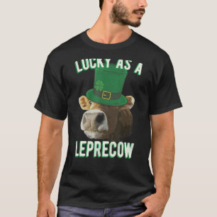Gelukkig Als Een Leprecow Schattige Koe Leprechaun T-shirt