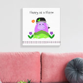 Gelukkig als een Nijlpaard Canvas Afdruk (Insitu (Woonkamer))