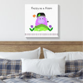 Gelukkig als een Nijlpaard Canvas Afdruk (Insitu (Slaapkamer))