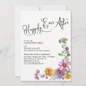 Gelukkig altijd daarna Aquarel Wilde Bloem Recepti Kaart (Voorkant)