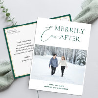 Gelukkig altijd daarna groen script Kerstmis foto