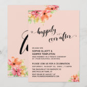 Gelukkig altijd daarna Hartjes Script Roze Boho Bl Kaart (Voorkant / Achterkant)