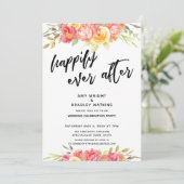 Gelukkig altijd daarna Helder bloemig huwelijksfee Kaart (Staand voorkant)